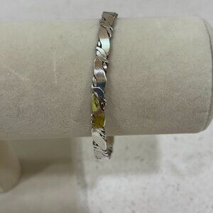 Sterling silver twisted bangle bracelet